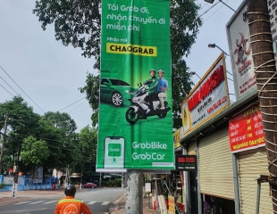 TREO BĂNG RON CHO CÔNG TY GRAB
