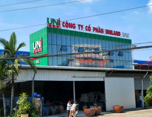 THI CÔNG MẶT DỰNG ALU VĂN PHÒNG BĐS UNILAND THUẬN AN