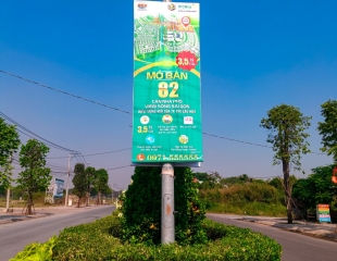 TREO BĂNG RON GIỚI THIỆU KHU NHÀ Ở AN SINH (NOXH) - KHU ĐÔ THỊ SINH THÁI CHÁNH MỸ, PHƯỜNG CHÁNH MỸ, THÀNH PHỐ THỦ DẦU MỘT, TỈNH BÌNH